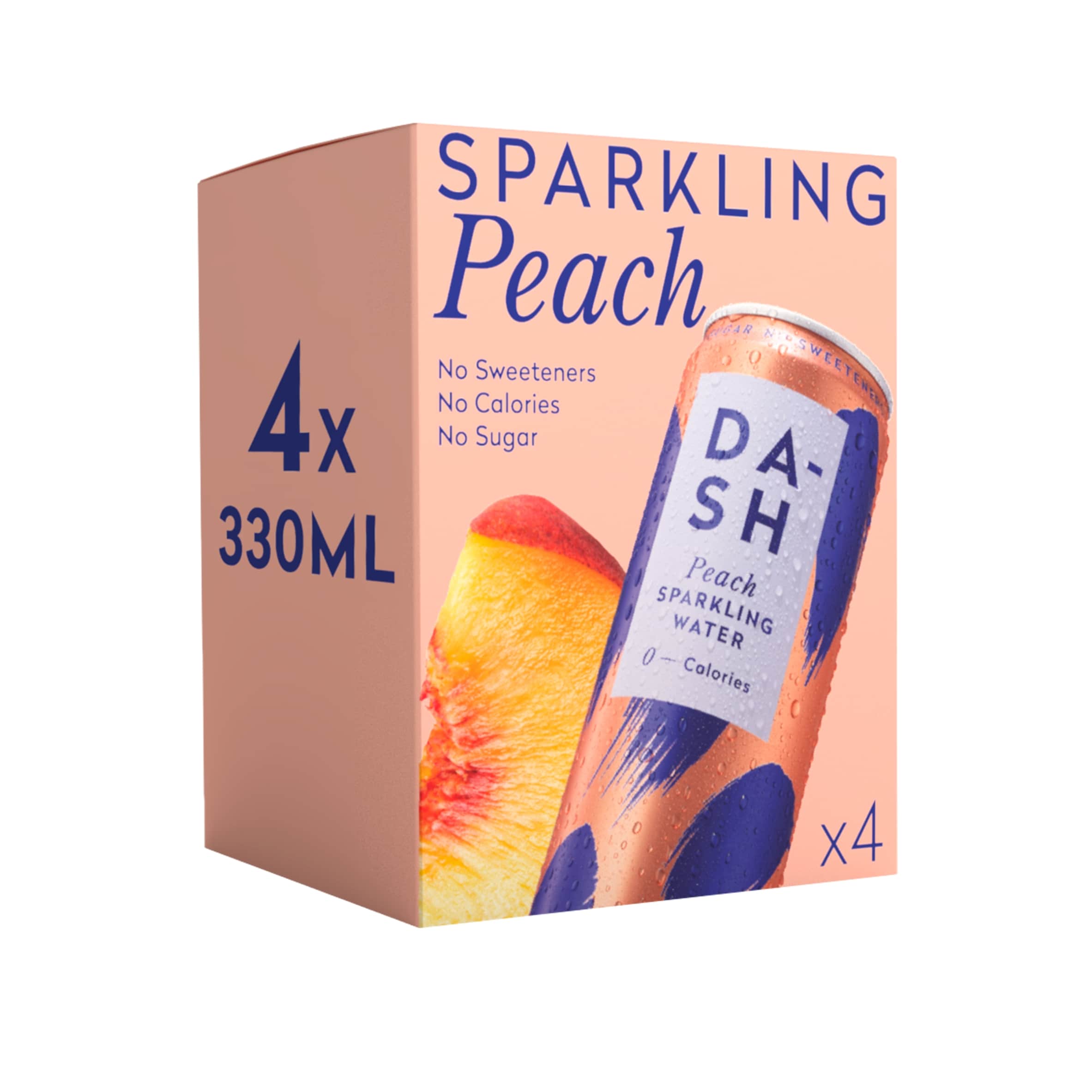 Dash Peach Sparkling Water 4 x 330ml thumbnail 2