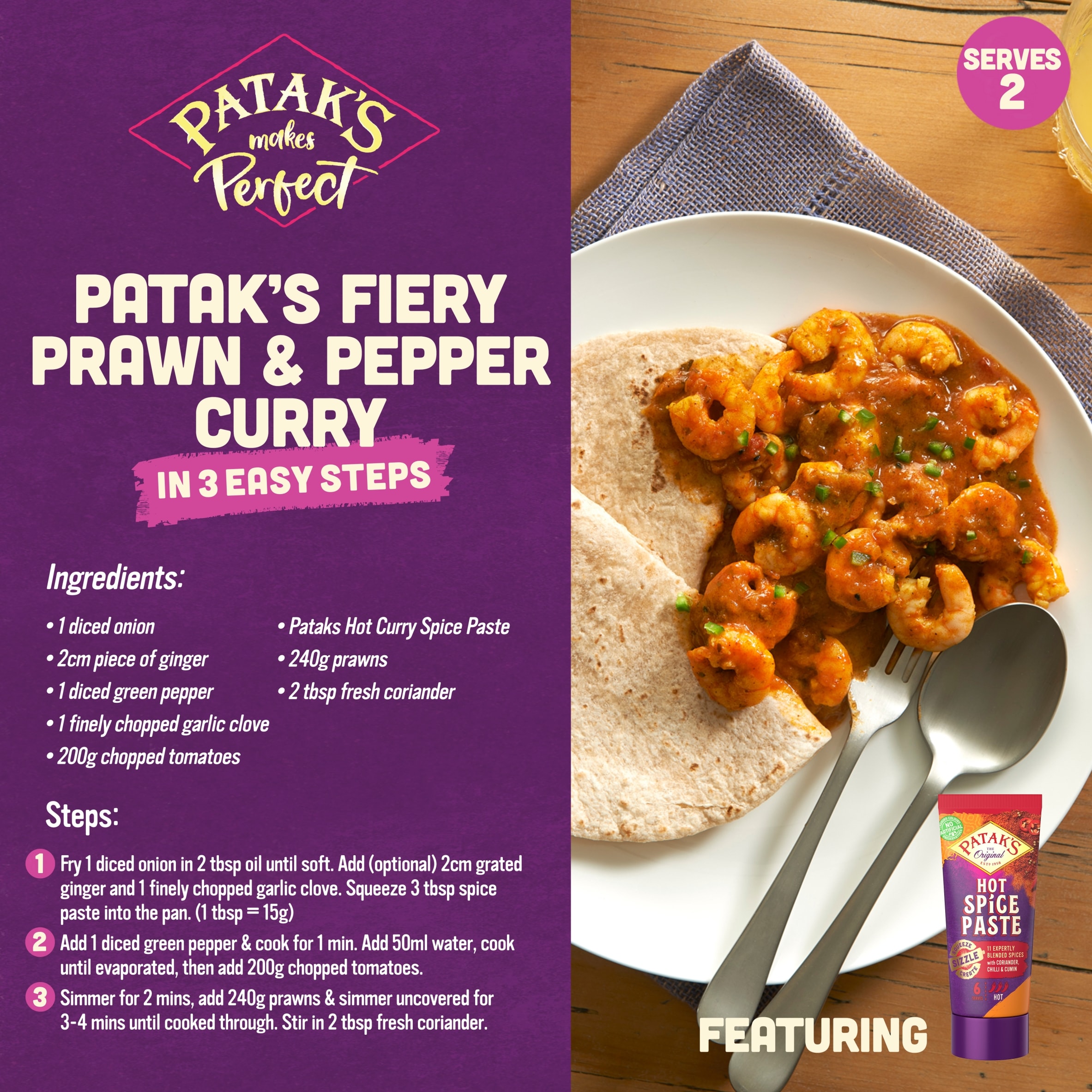 Patak's Hot Spice Paste 135G thumbnail 2