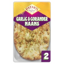 Patak's Garlic & Coriander Naans 2 Pack
