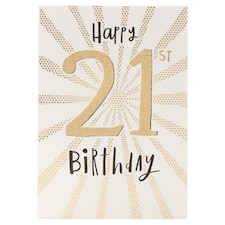 Inkdrops Birthday Card Happy 21St Birthday