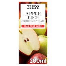 Tesco Apple Juice From Concentrate 200Ml