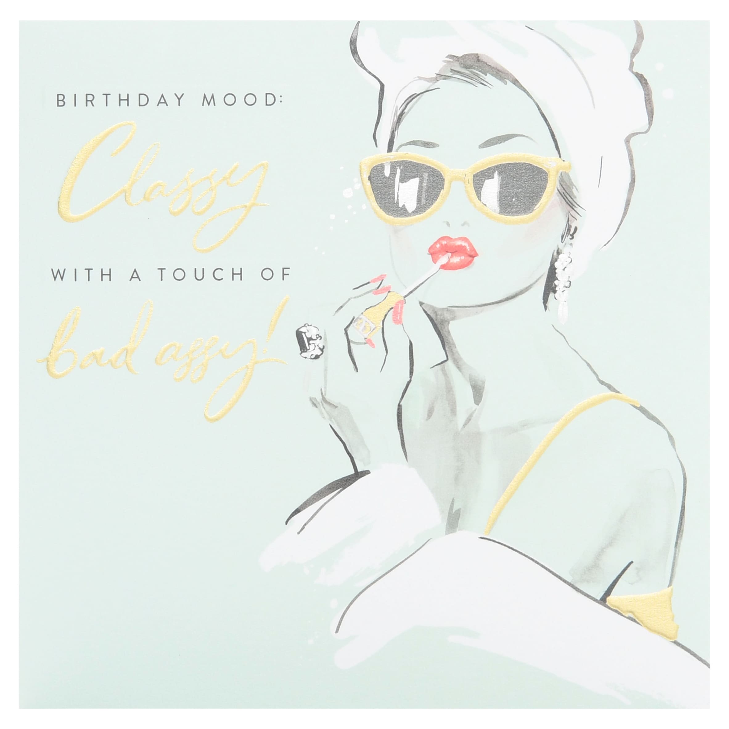 Cardmix Birthday Card Birthday Mood: Classy With A Touch Of Bad Assy!