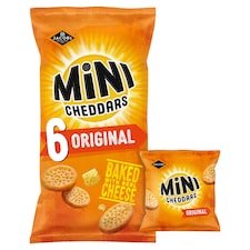 Jacob's Mini Cheddars Original Multipack Baked Snacks 6x23g