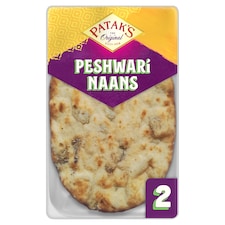 Patak's Flame Baked Peshwari Naans 2 Pack