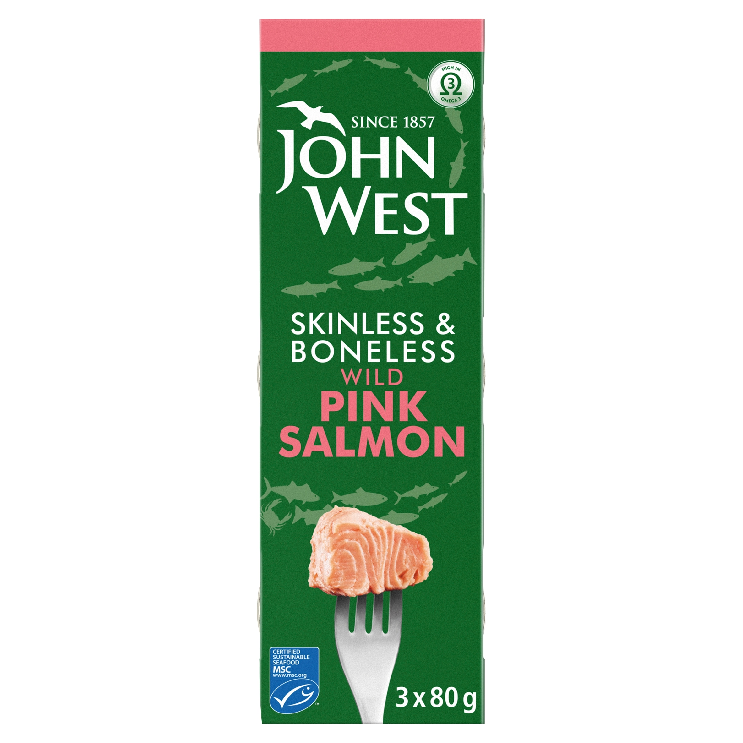John West Wild MSC Pink Salmon Skinless & Boneless