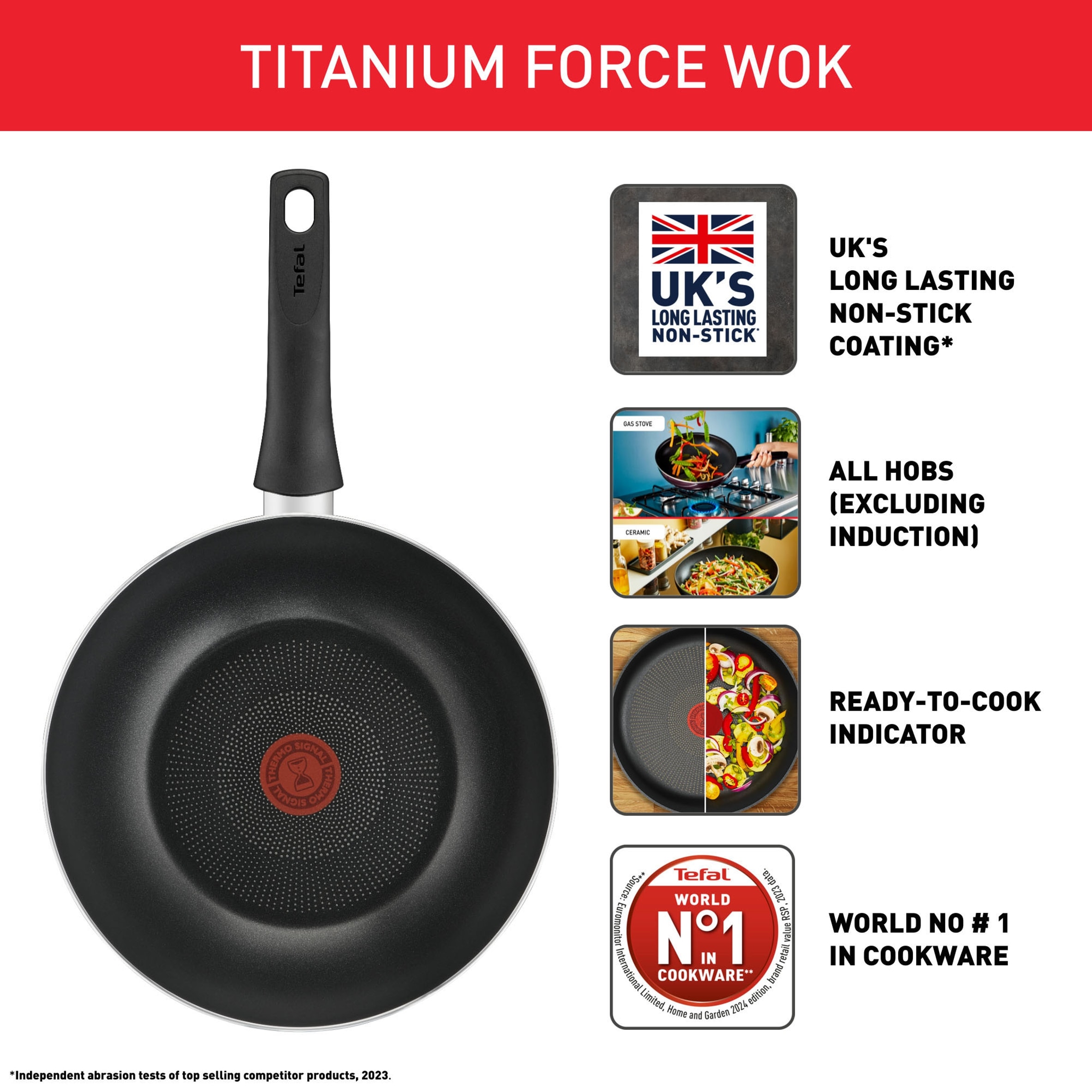 Tefal Titanium Force Wok 28Cm thumbnail 2