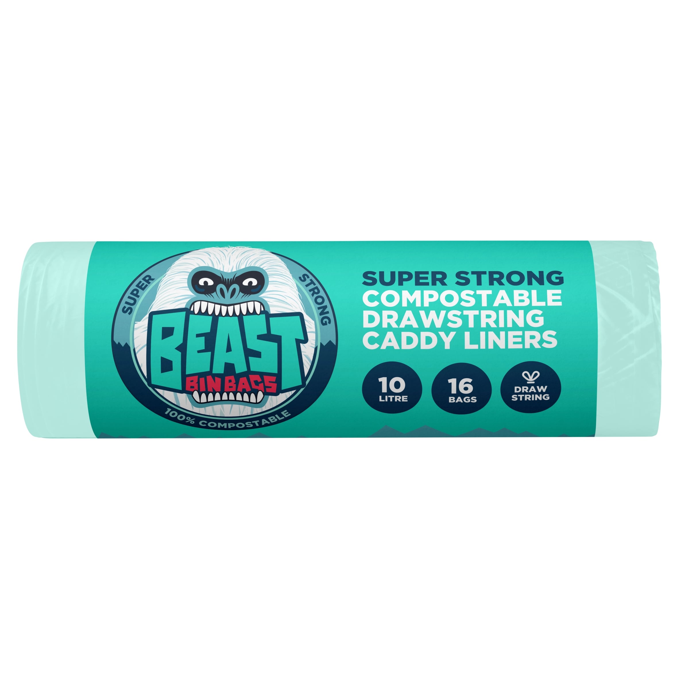 BEAST Compostable Drawstring Caddy Liners 10L