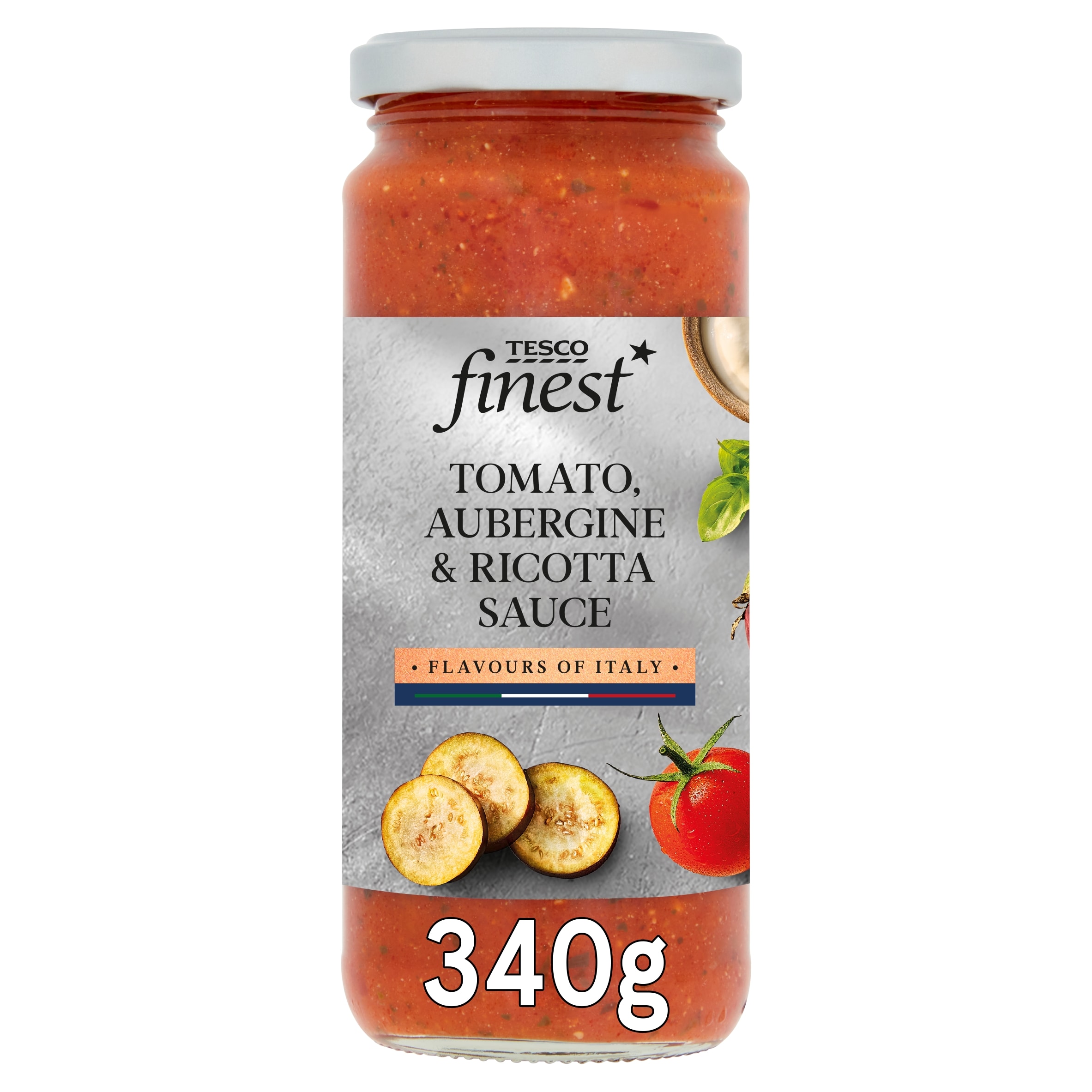 Tesco Finest Tomato, Aubergine & Ricotta Pasta Sauce 340G