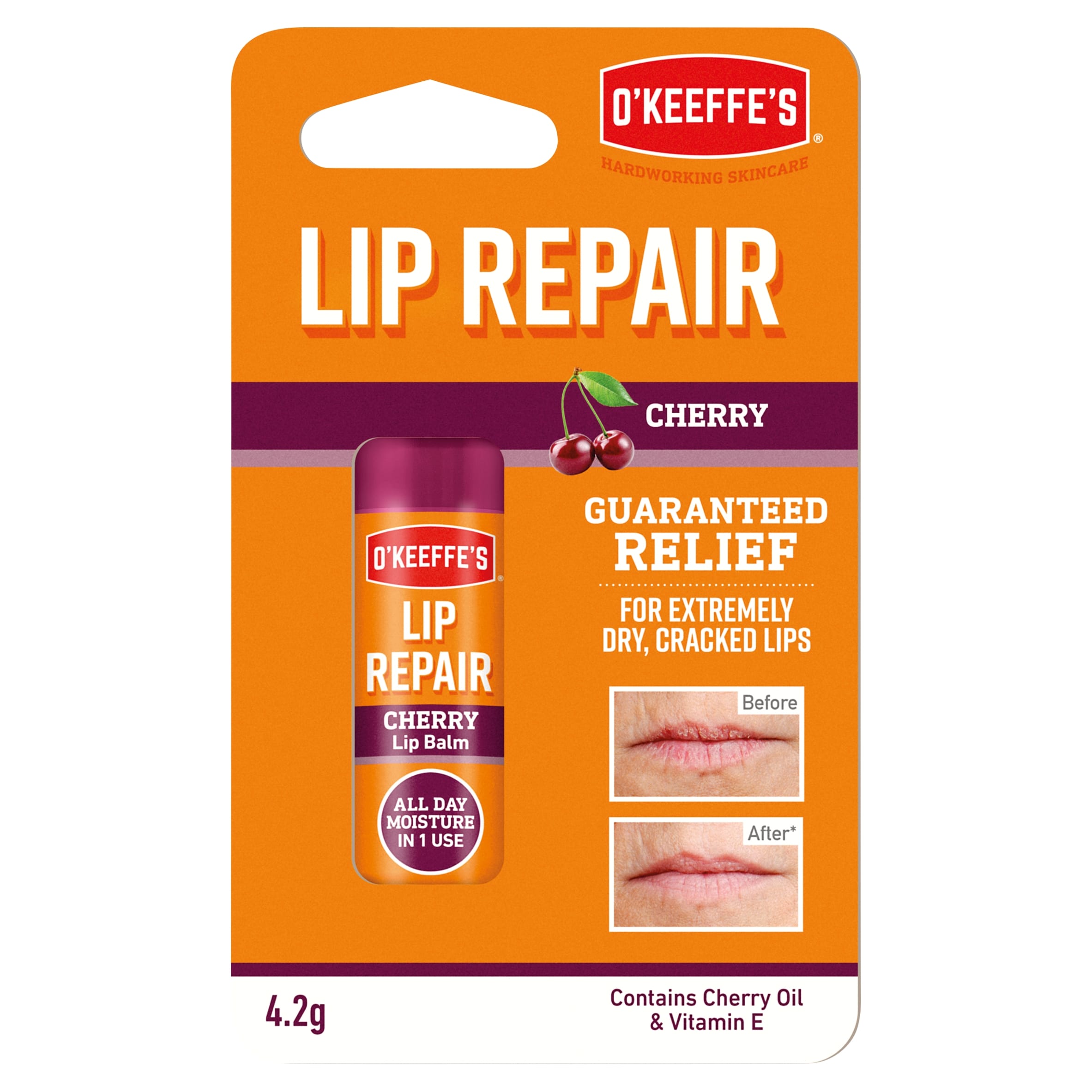 O'Keeffe's Lip Repair Lip Balm - Cherry 4.2g