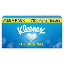 Kleenex Original Tissues MEGA Box 75% more tissues 112 Sheets