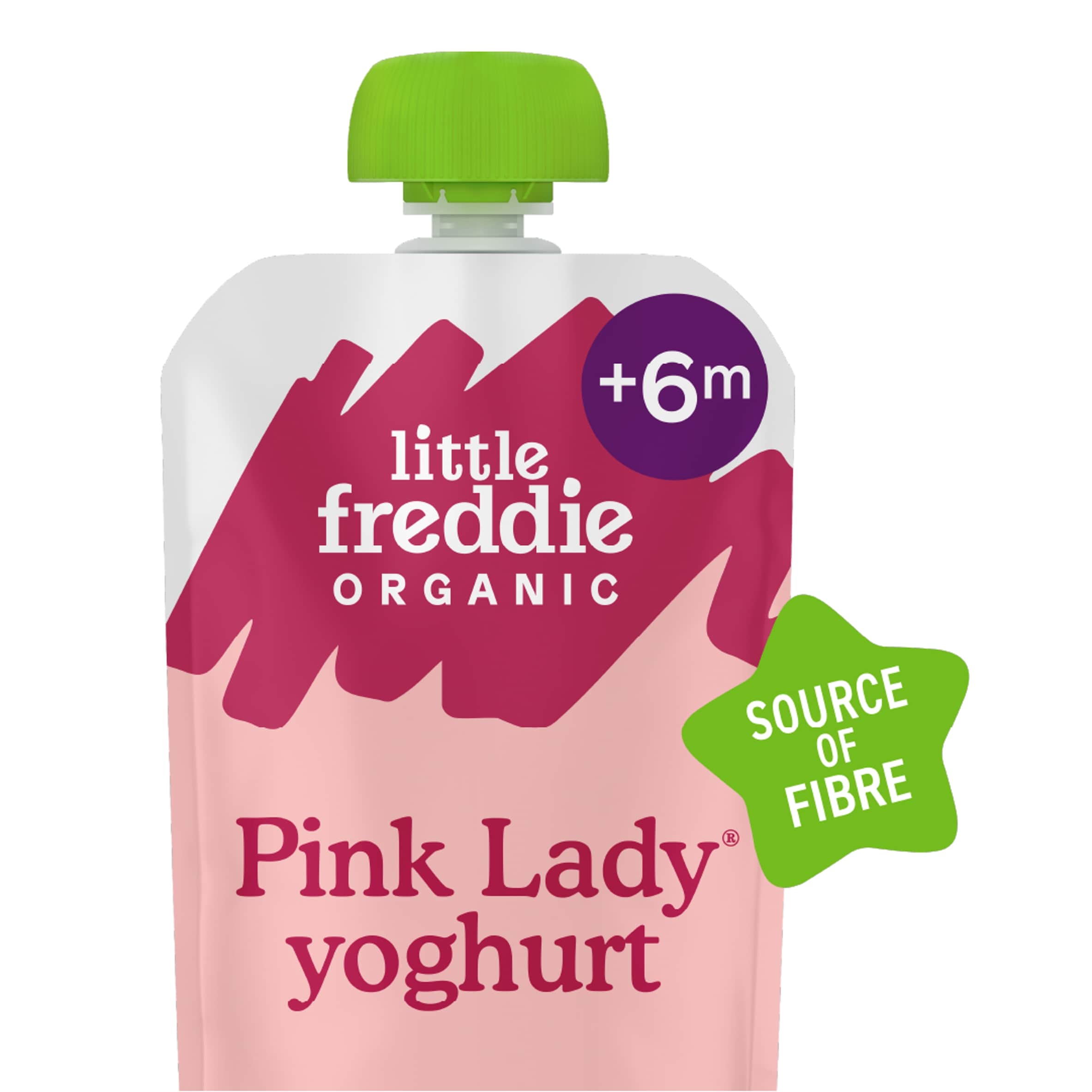 Little Freddie Pink Lady Greek Yoghurt Organic Pouch, 6 mths+