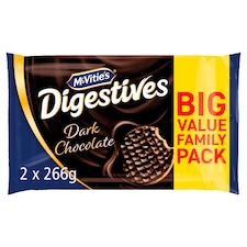 McVitie's Dark Chocolate Digestives Biscuits Twin Pack 2 x 266g