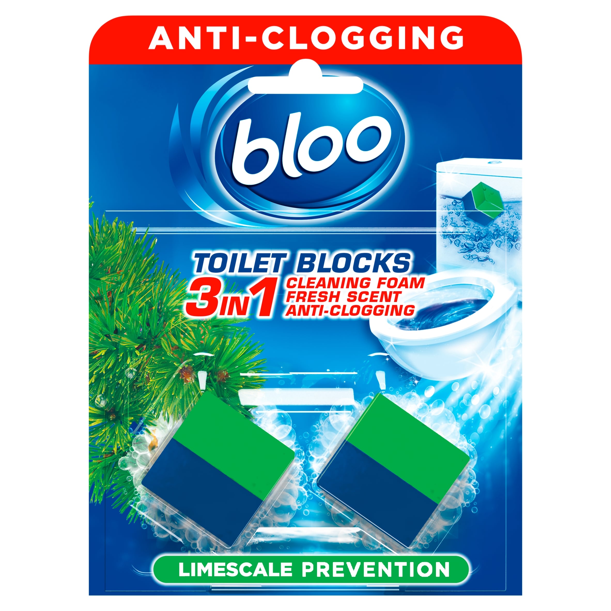 Bloo 2in1 In-Cistern Limescale Prevention Toilet Blocks 2 x 50g (100g)