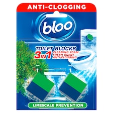 Bloo 2in1 In-Cistern Limescale Prevention Toilet Blocks 2 x 50g (100g)