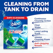Bloo 2in1 In-Cistern Limescale Prevention Toilet Blocks 2 x 50g (100g) thumbnail 2