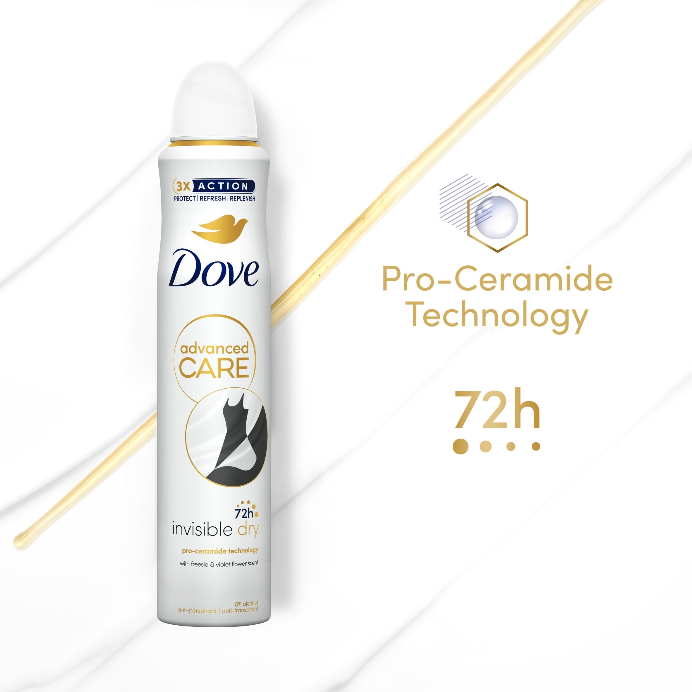 Dove Women Invisible Dry 72h Advanced Care Antiperspirant Deodorant 200ml thumbnail 3