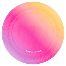 Tesco Pink Ombre Plate 10 Pack