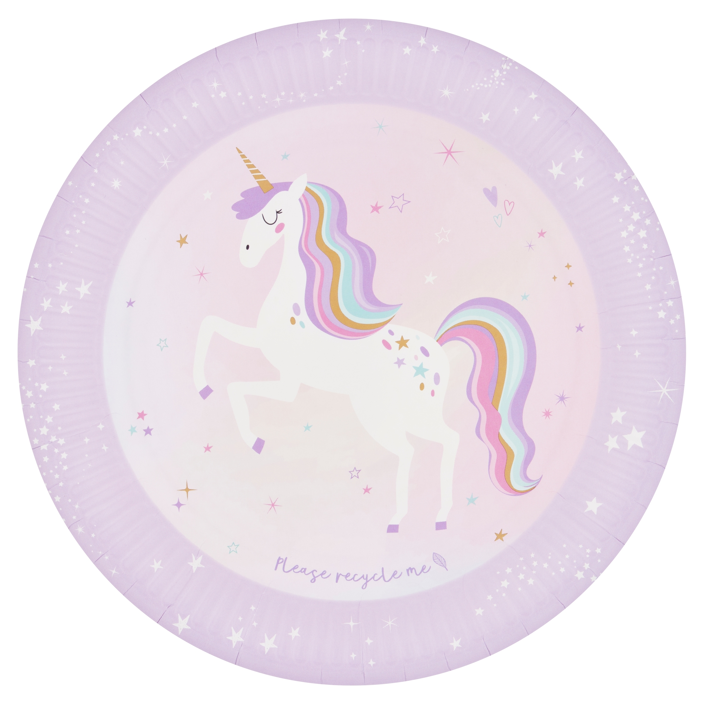 Tesco Unicorn Paper Plates 10 Pack