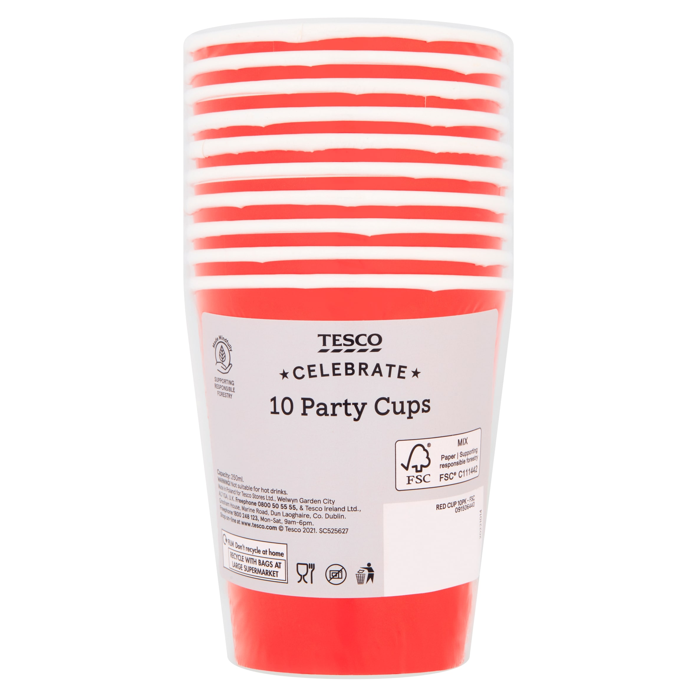 Tesco Red Cups 10 Pack