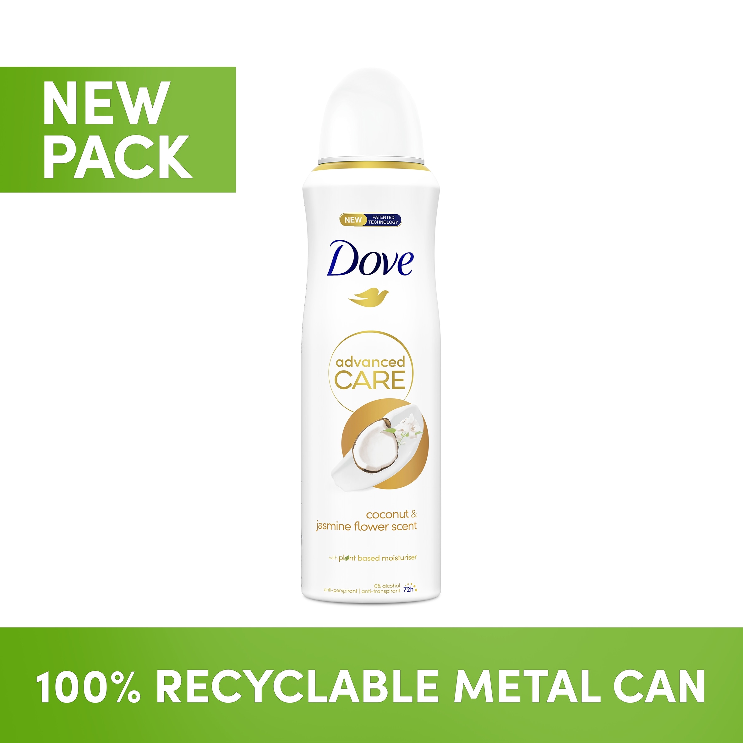Dove Women Coconut & Jasmine 72h Advanced Care Antiperspirant Deodorant 200ml thumbnail 3