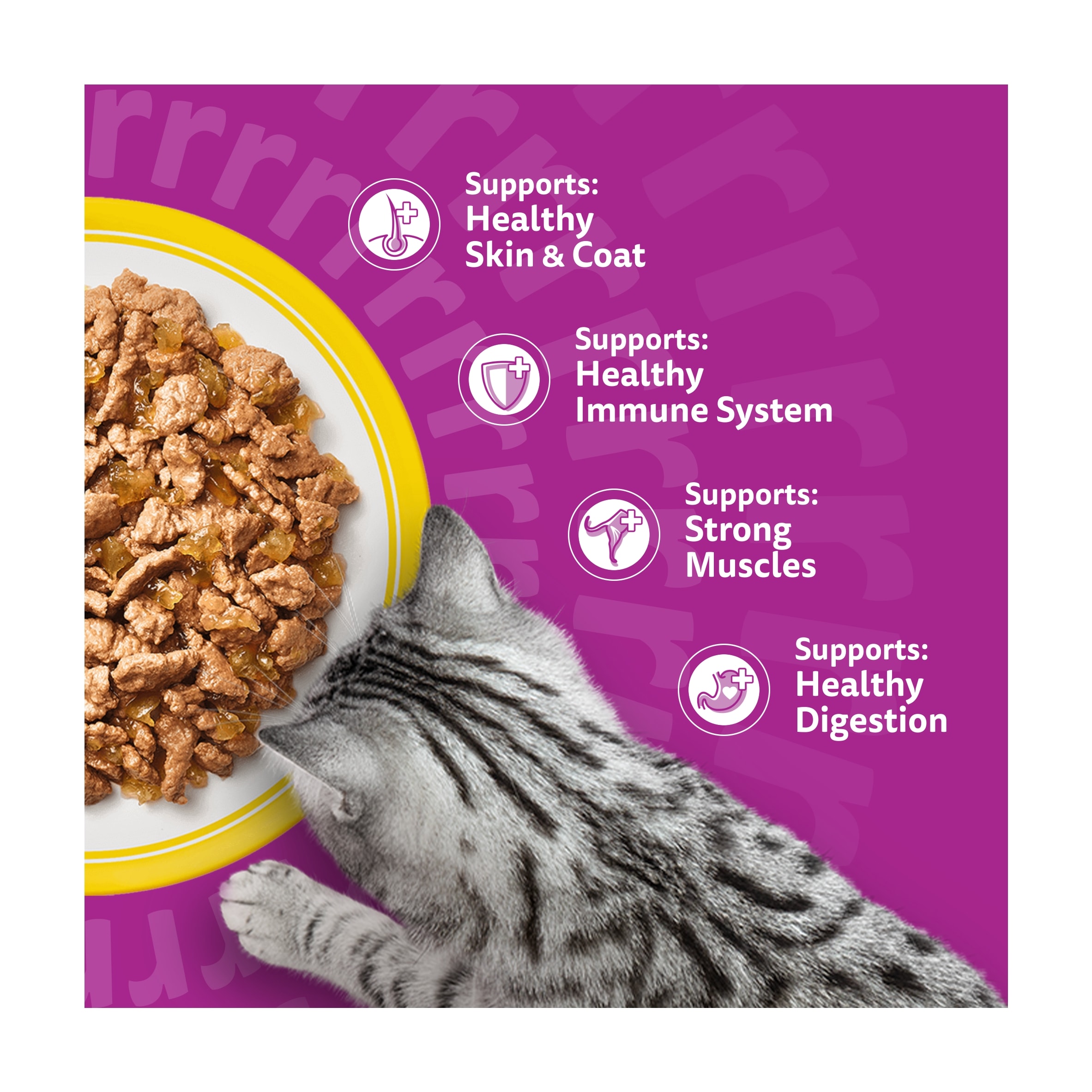 Whiskas Adult Wet Cat Food Pouches Poultry Feasts In Jelly 12x85g thumbnail 3