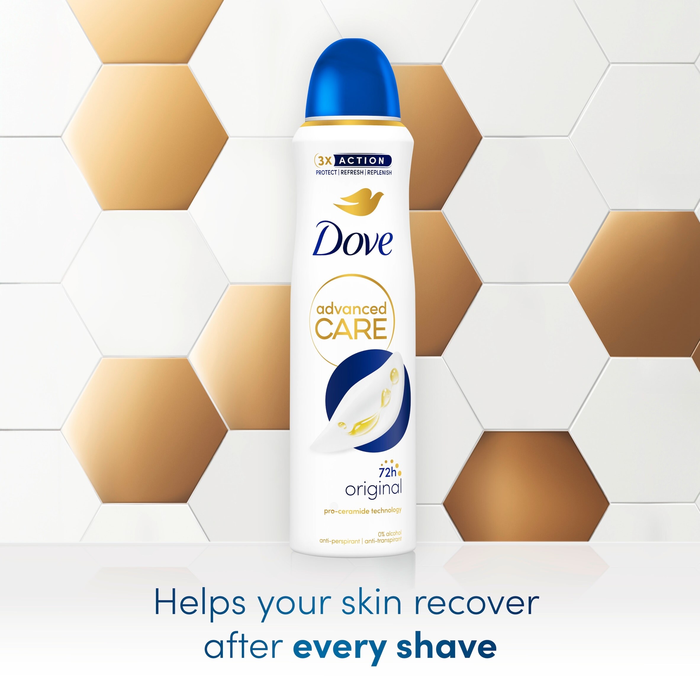 Dove Women Original 72h Advanced Care Antiperspirant Deodorant 200ml thumbnail 2