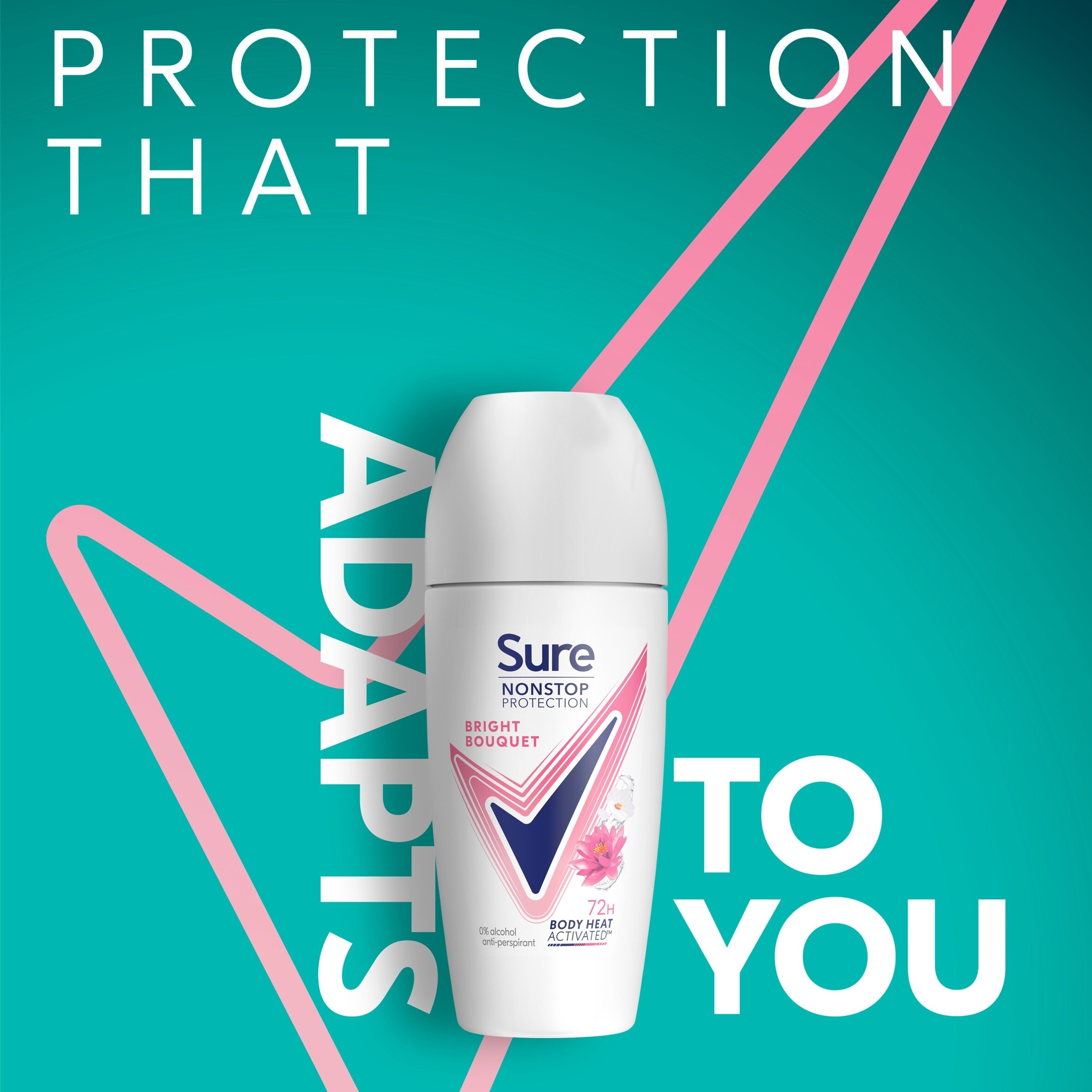 Sure 72h Bright Bouquet Roll-On Antiperspirant Deodorant 50ml thumbnail 2
