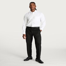 F&F Regular Fit Easy Iron Single Cuff Long Sleeve Smart Shirt in White thumbnail 2