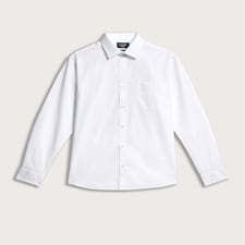 F&F Regular Fit Easy Iron Single Cuff Long Sleeve Smart Shirt in White thumbnail 5