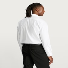 F&F Regular Fit Easy Iron Single Cuff Long Sleeve Smart Shirt in White thumbnail 4