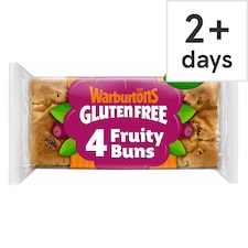 Warburtons Gluten Free Cinnamon & Raisin Sliced Fruity Buns 4 Pack