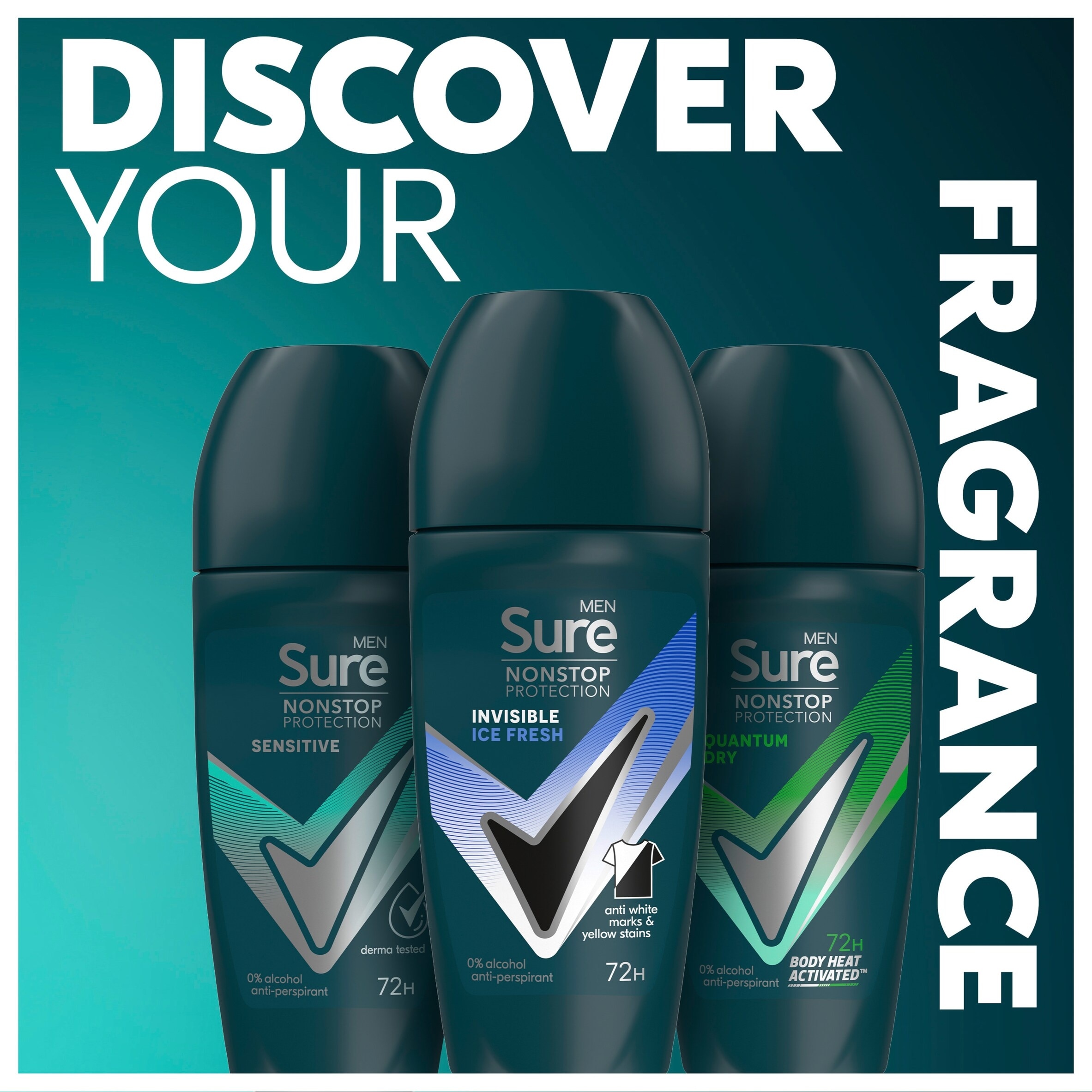 Sure Men 72h Ice Fresh Roll-On Antiperspirant Deodorant 50ml thumbnail 4