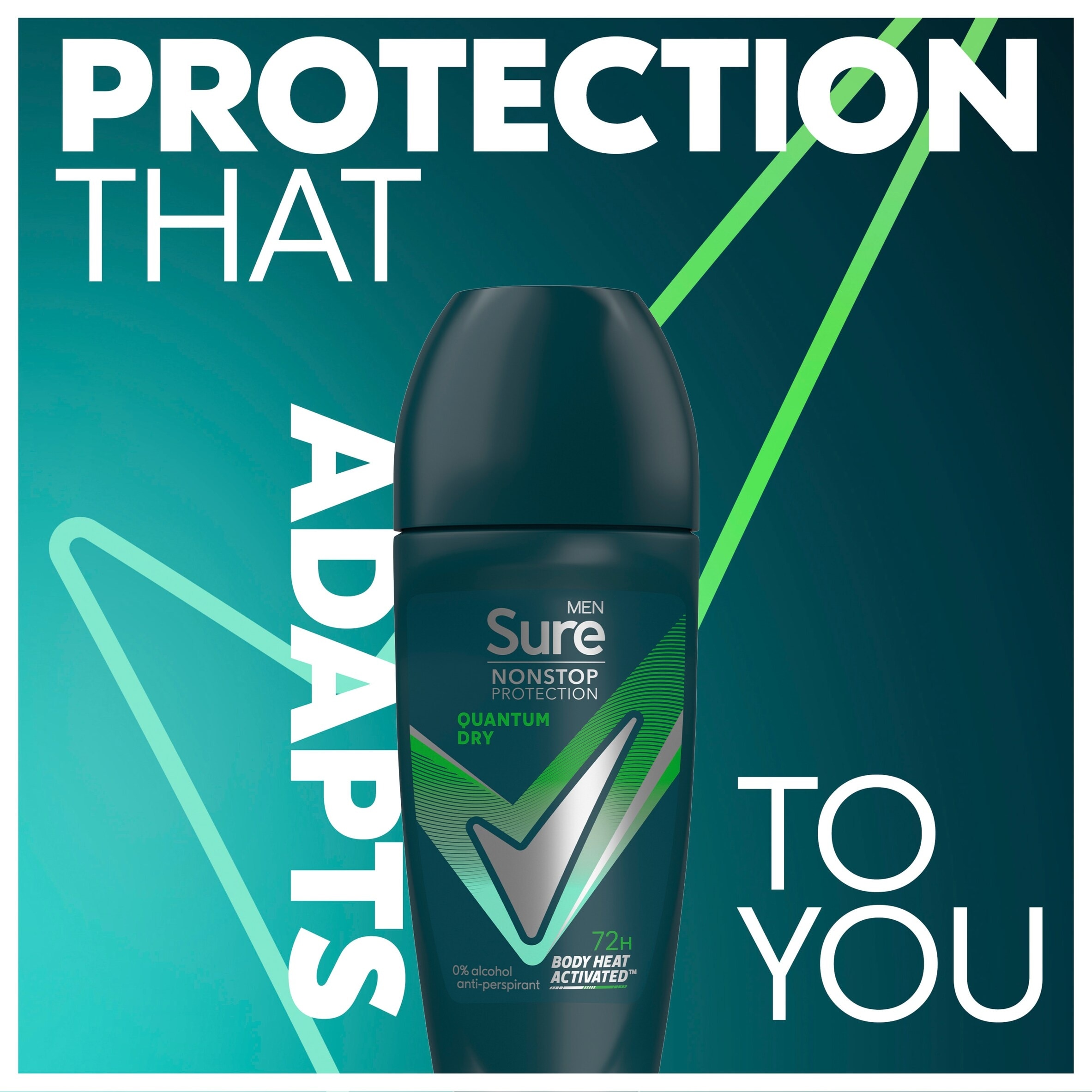 Sure Men 72h Quantum Dry Roll-On Antiperspirant Deodorant 50ml thumbnail 2
