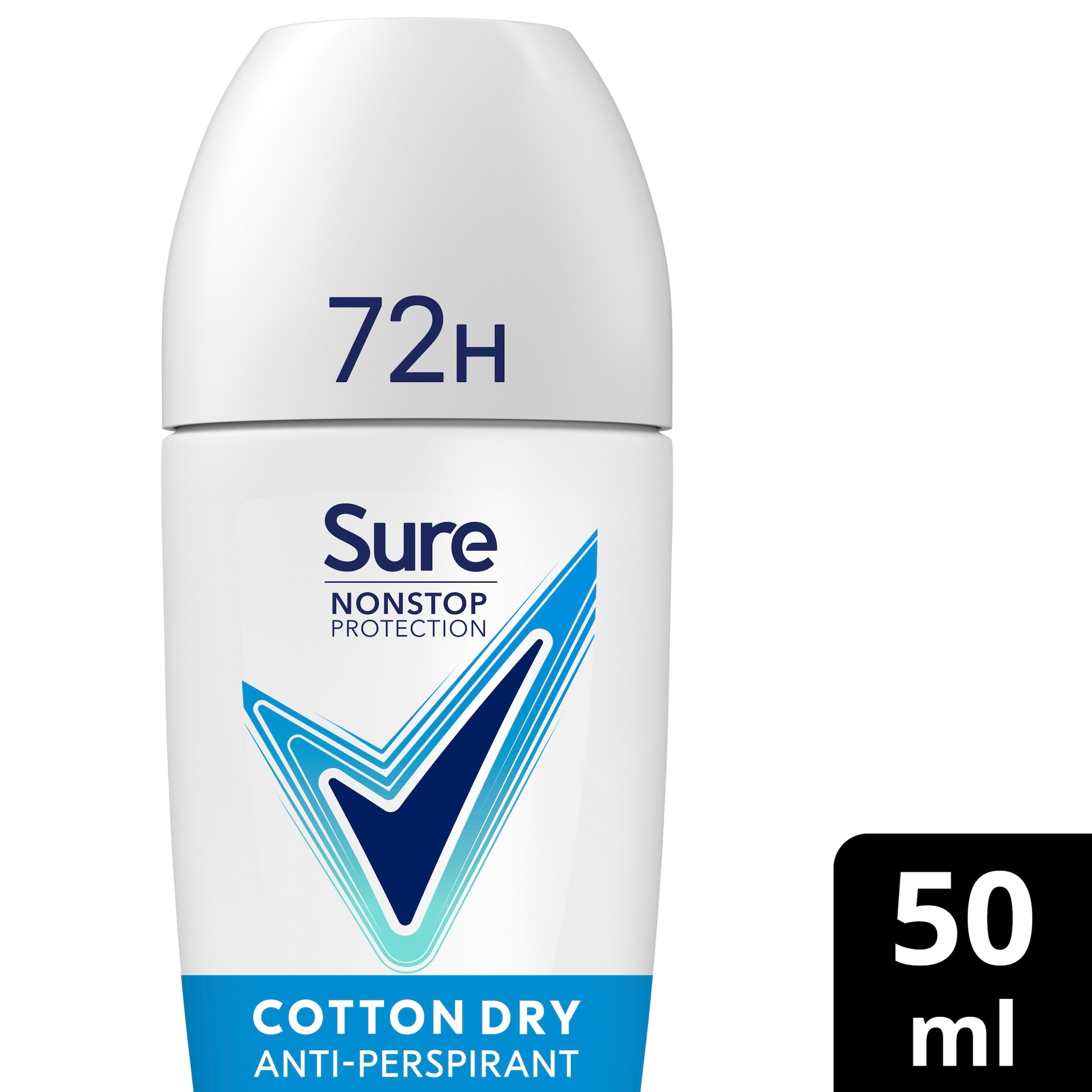Sure 72h Cotton Dry Roll-On Antiperspirant Deodorant 50ml