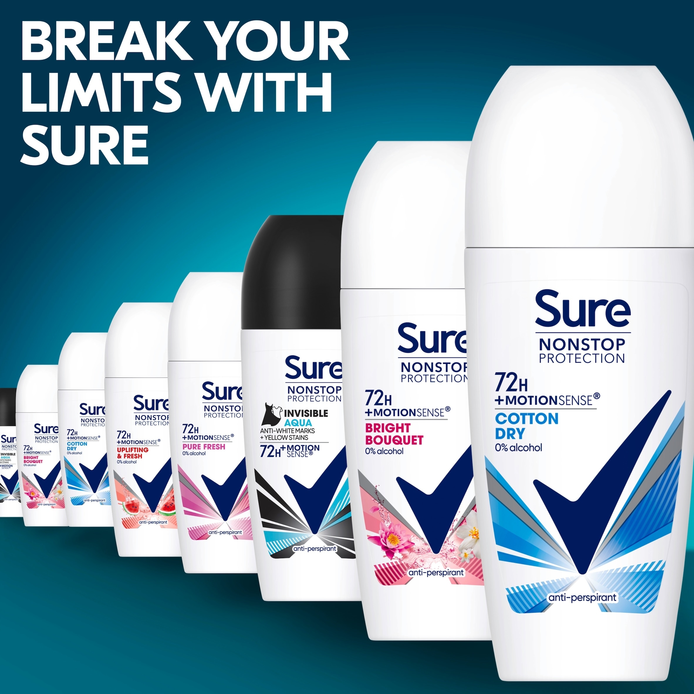 Sure 72h Cotton Dry Roll-On Antiperspirant Deodorant 50ml thumbnail 4