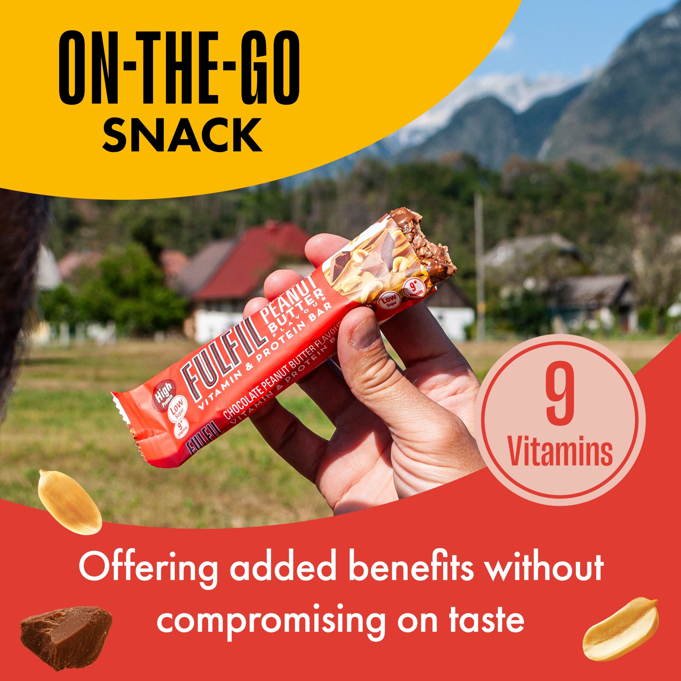 Fulfil Vitamin & Protein Bar - Chocolate Peanut Butter Flavour 40g thumbnail 4