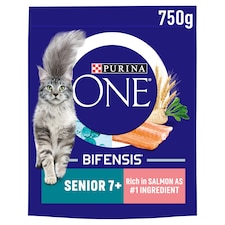 PURINA ONE Senior 7+ Salmon Dry Cat Food 750g