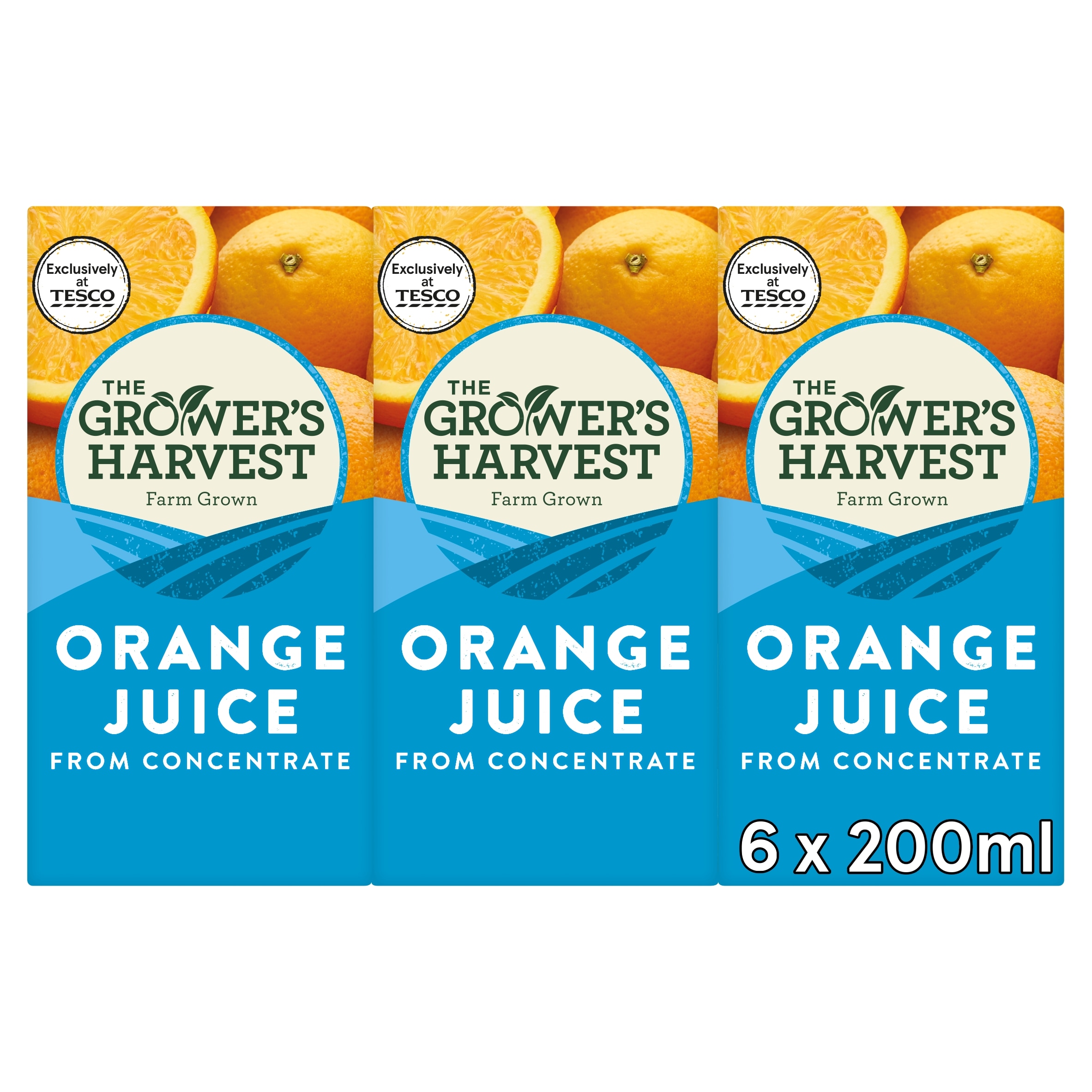 Growers Harvest Orange Juice From Concentrate 6 X 200Ml