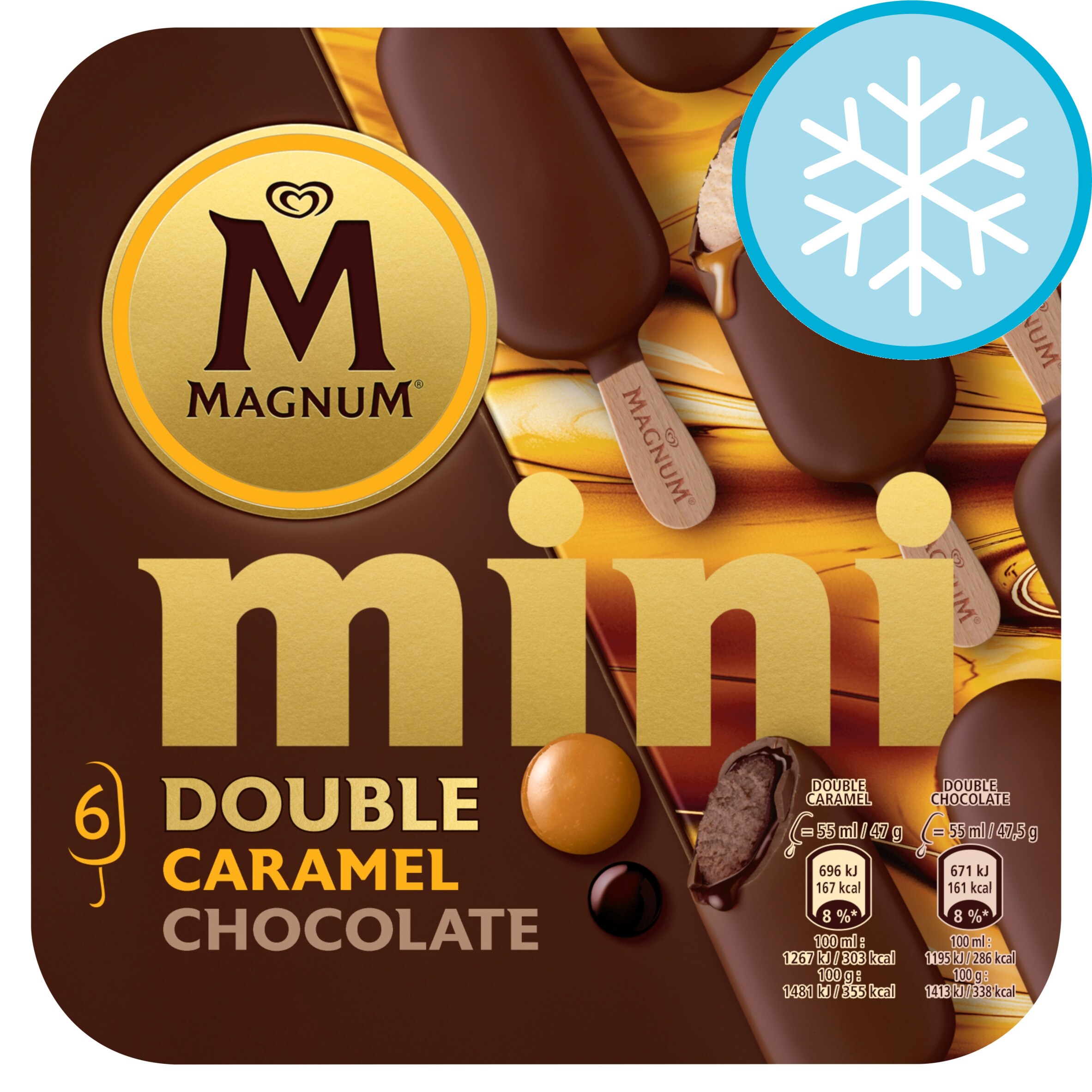 Magnum Mini Double Chocolate & Double Caramel Ice Cream Sticks