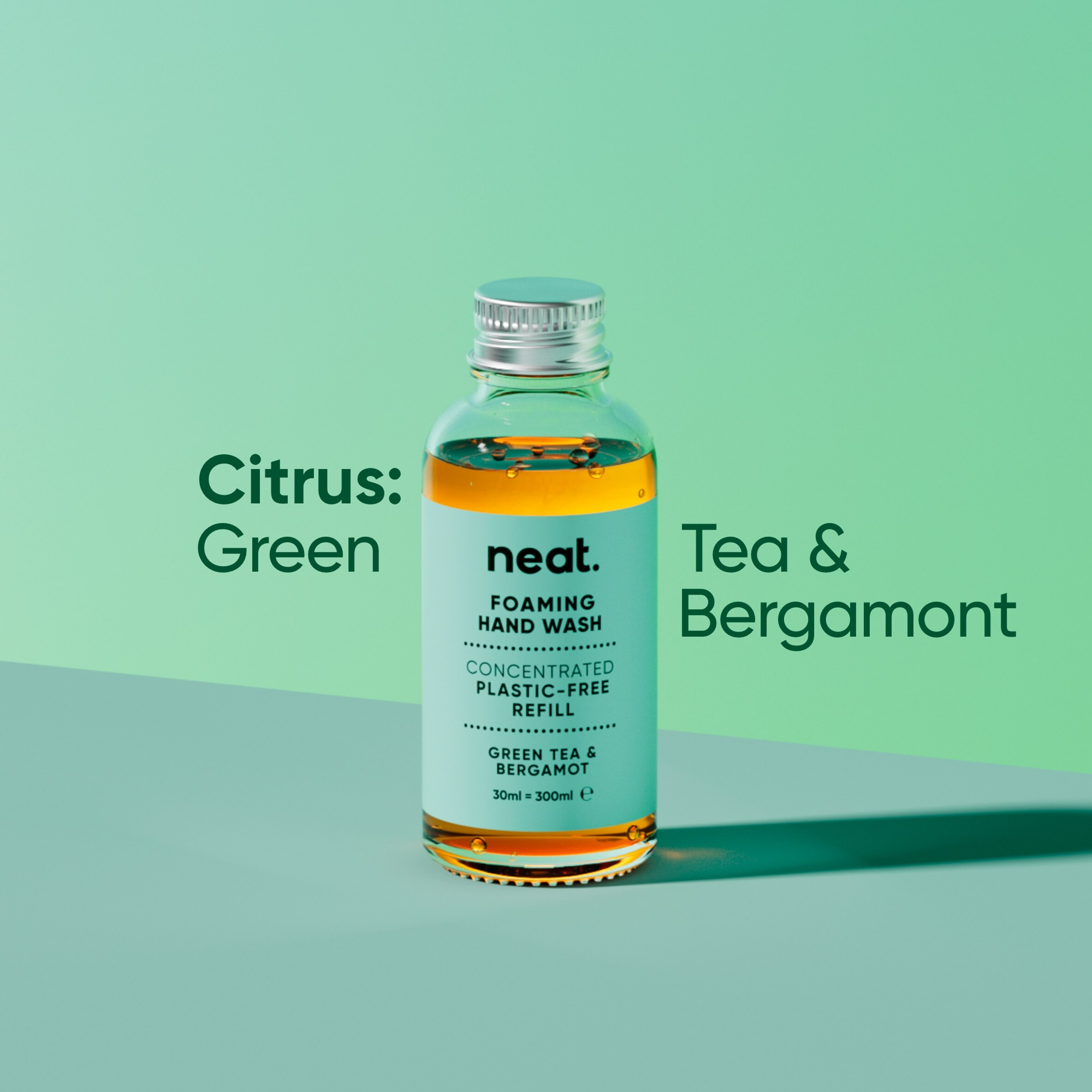 Neat Foaming Hand Wash Concentrated Refill - Green Tea & Bergamot 30ml thumbnail 4