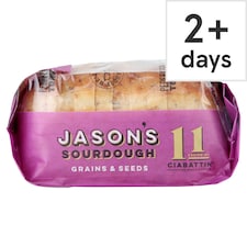 Jason's Sourdough White Ciabattin Bread with Grains & Seeds 580g