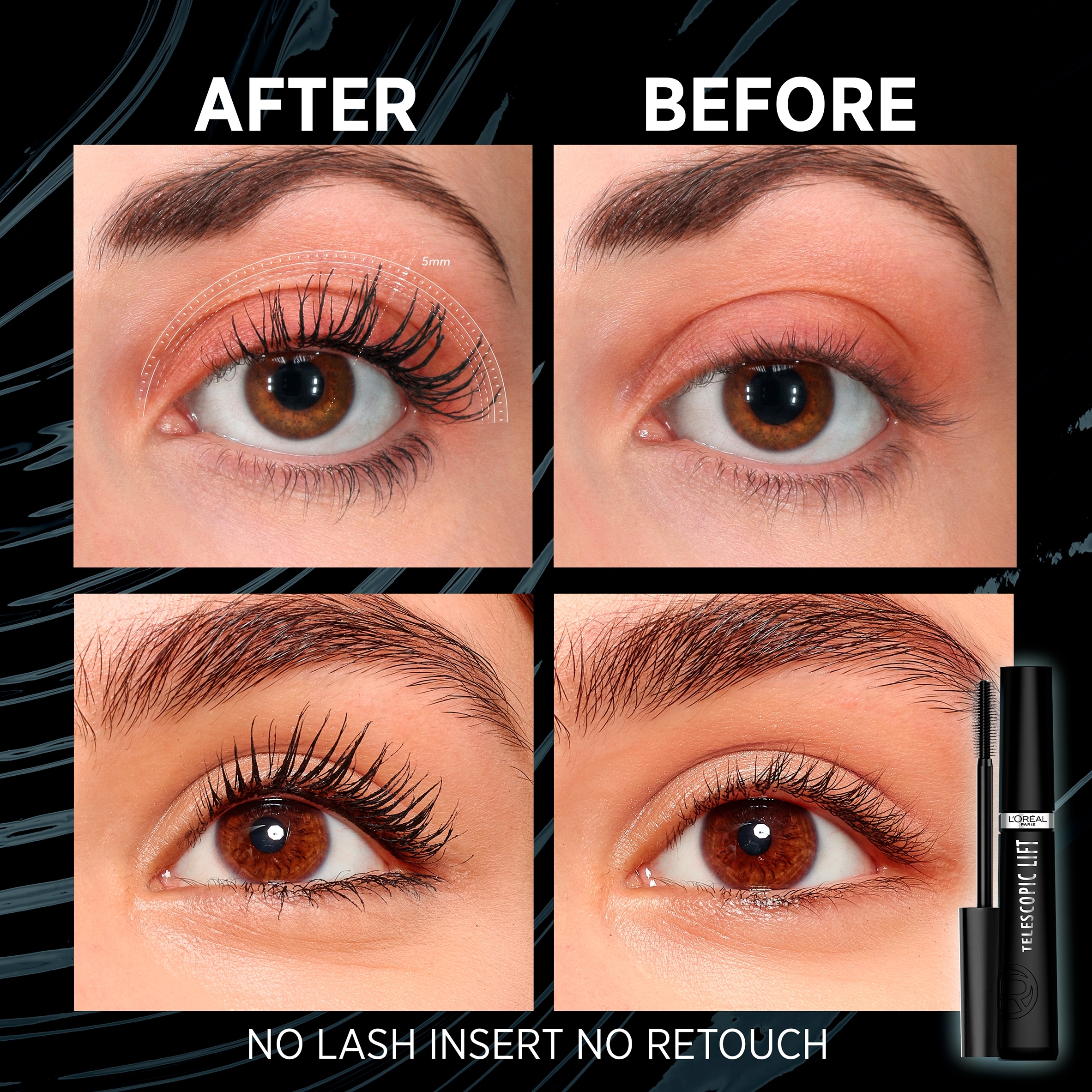 L'Oreal Paris Telescopic Lift Mascara - Black 9.9ml thumbnail 5