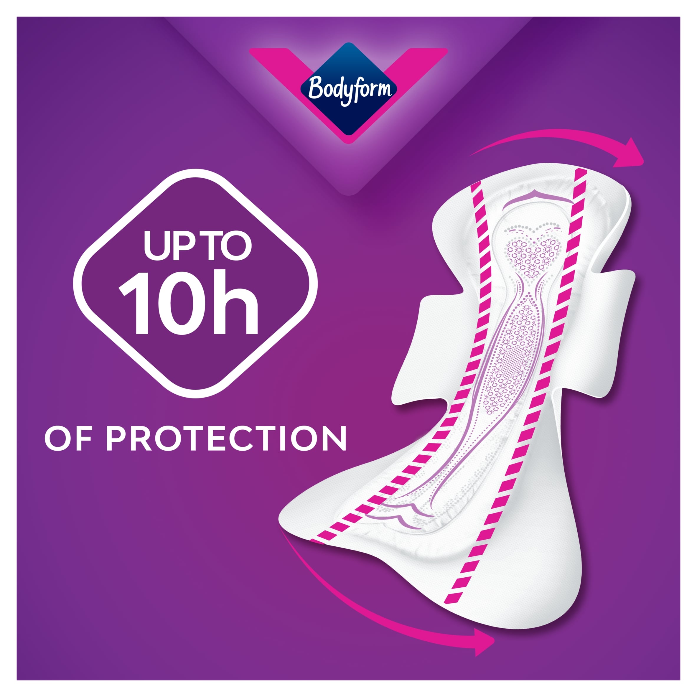 Bodyform Ultra Night Sanitary Towels Wings 8 pack thumbnail 3