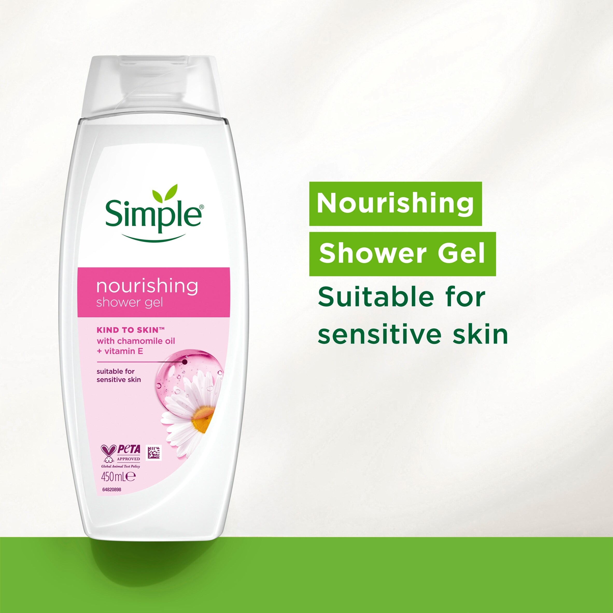Simple Nourishing Kind To Skin Shower Cream Body Wash 450ml thumbnail 2