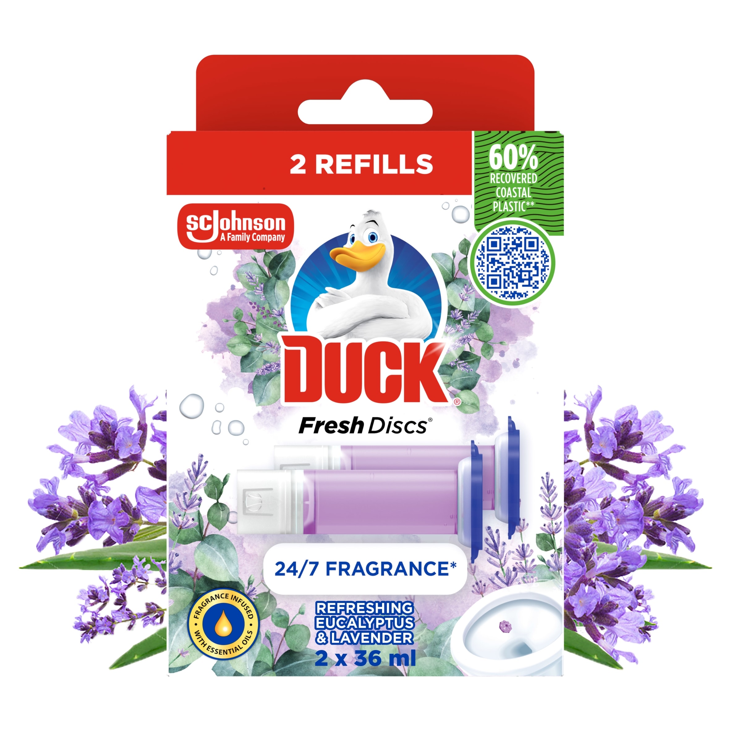 Duck Toilet Fresh Discs Duo Refills Lavender & Eucalyptus