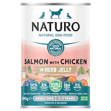 Naturo Adult Dog Food Grain & Gluten Free Salmon 390G