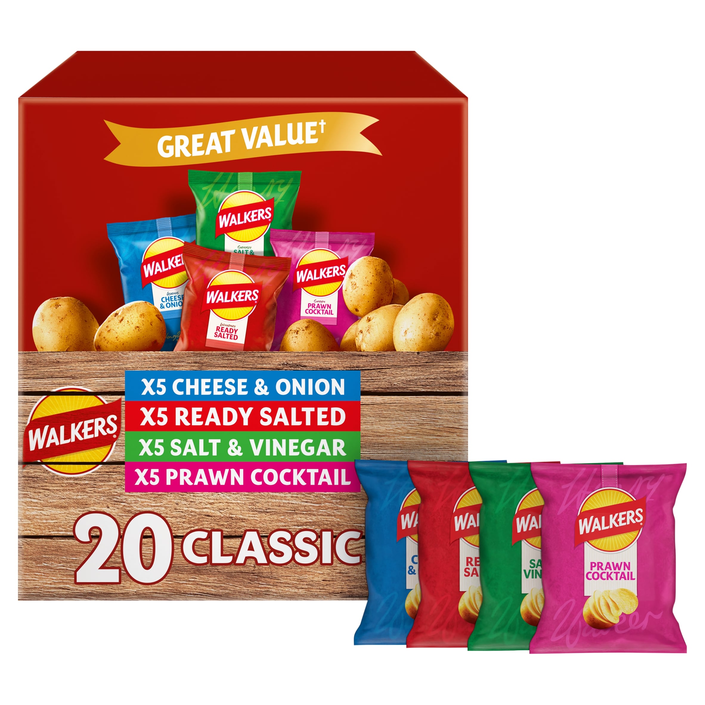 Walkers Classic Pack 20 x 25g