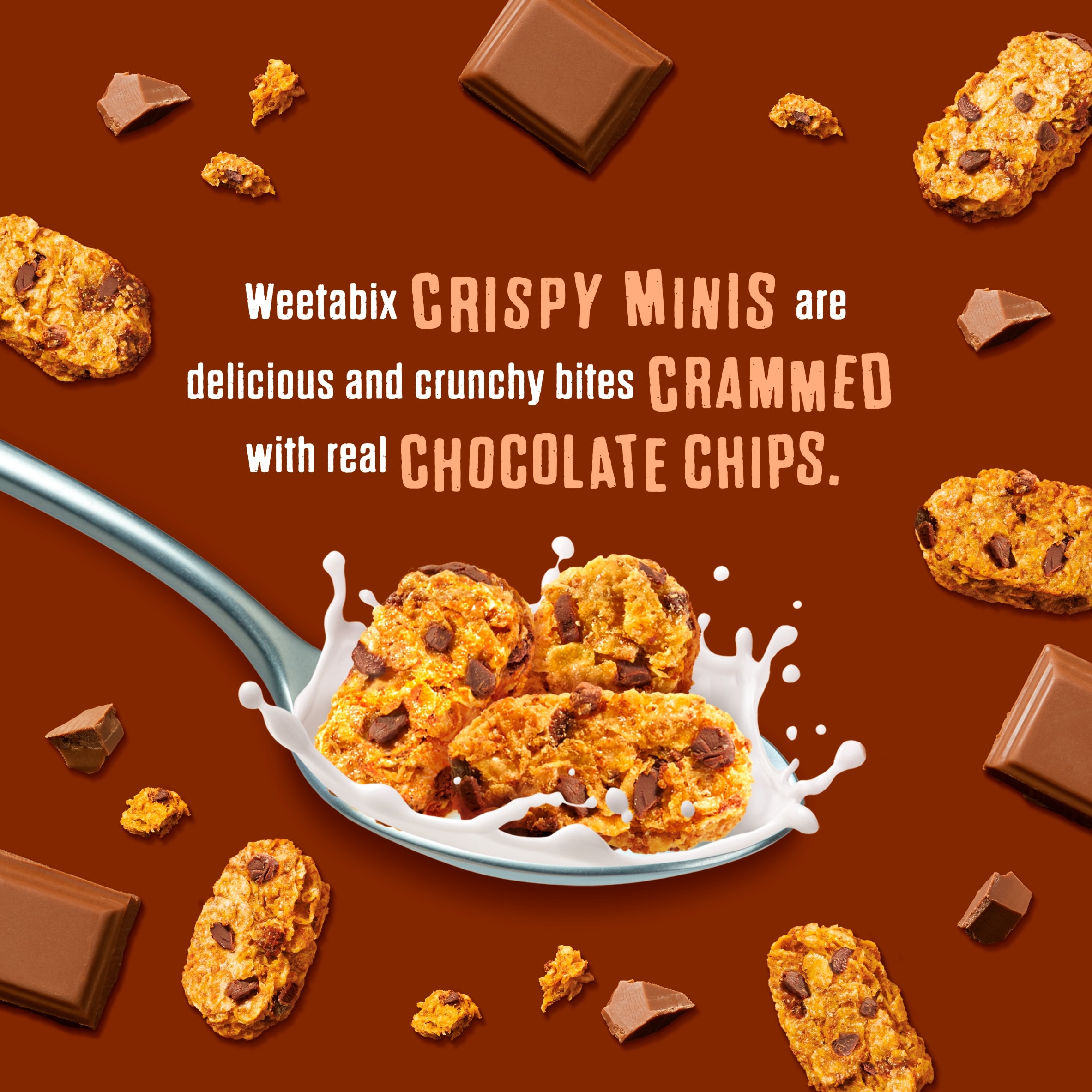 Weetabix Crispy Minis Cereal - Chocolate Chip 500g thumbnail 4