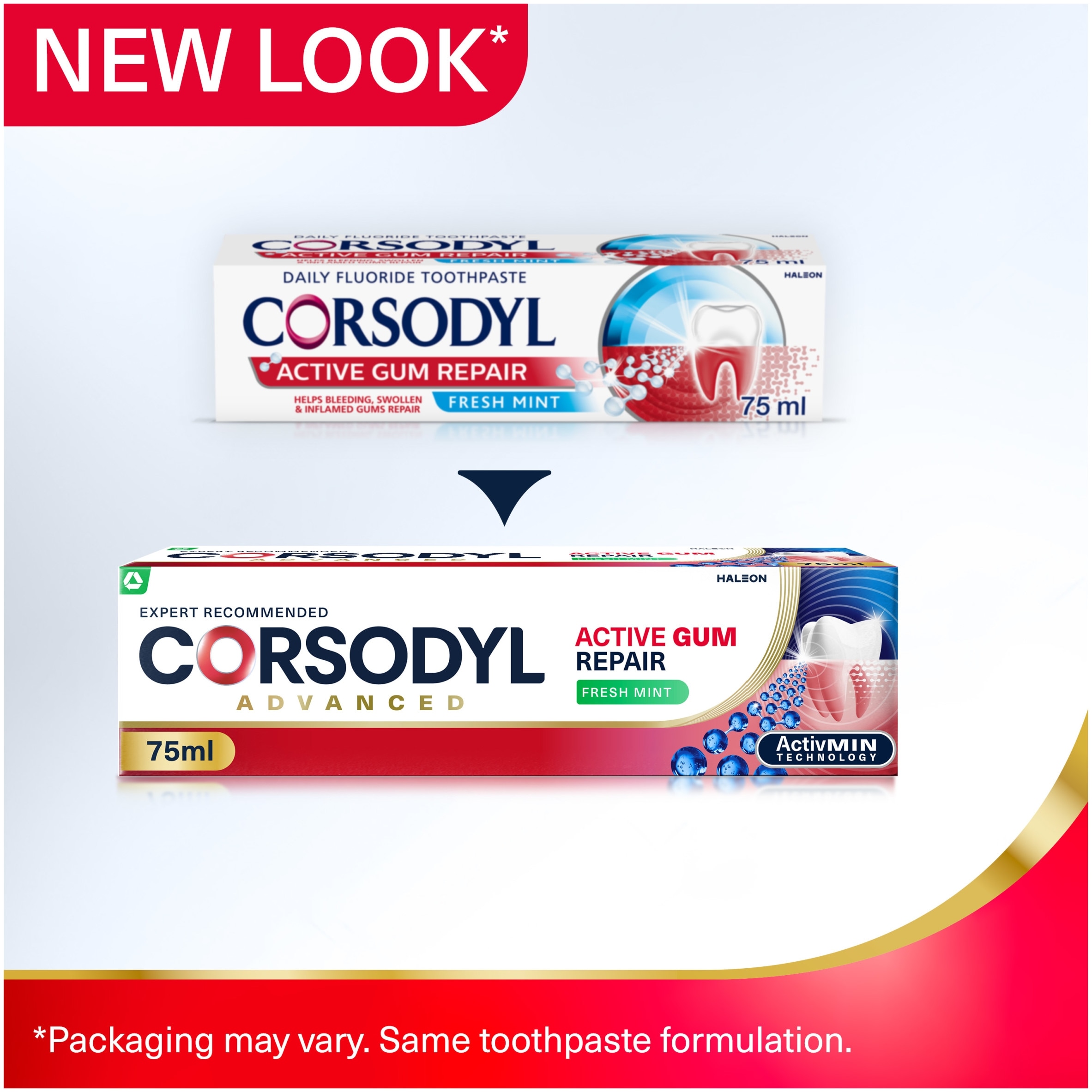 Corsodyl Active Gum Repair Toothpaste - Fresh Mint 75ml thumbnail 2