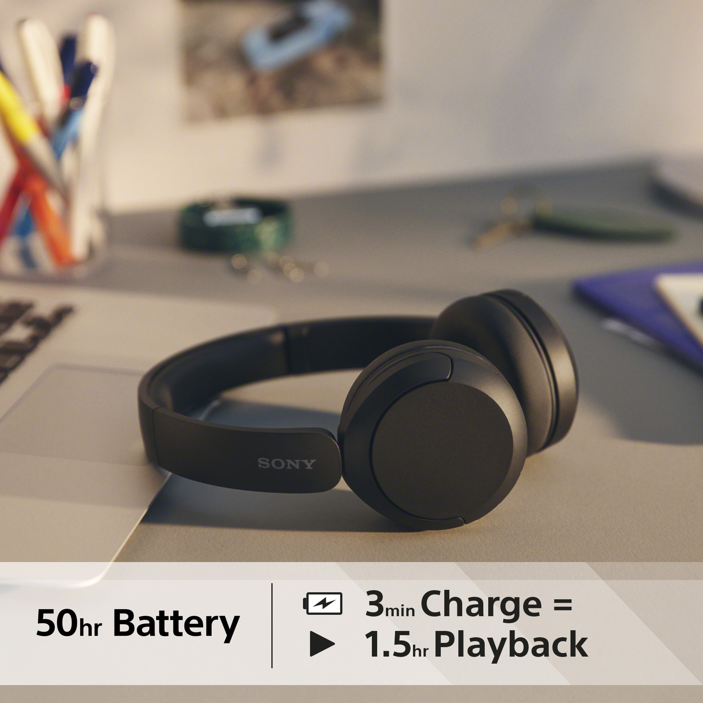Sony Wh-Ch520 Black Multipoint Headphones thumbnail 4